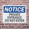 Signmission Private Office Do Not Enter OSHA Notice Sign, Plastic, 10in W x 7in L, 2PK OS-2PACK-NS-P-710-L-17816 - alternate 4